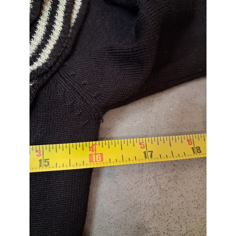 Ruffle Style Cardigan Women Size Large Zip Up Girly Old Money Work Wear - Picture 9 of 10